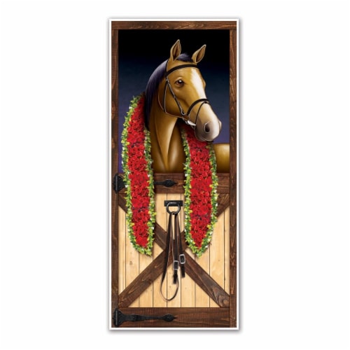 Beistle Co. Horse Racing Party Door Cover Perspective: front