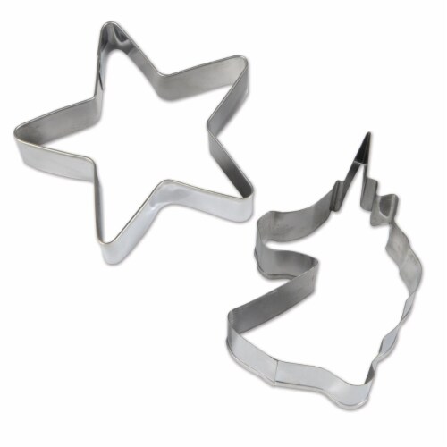 Beistle 53393 3 & 3.5 in. Unicorn Cookie Cutters - Pack of 12 Perspective: front