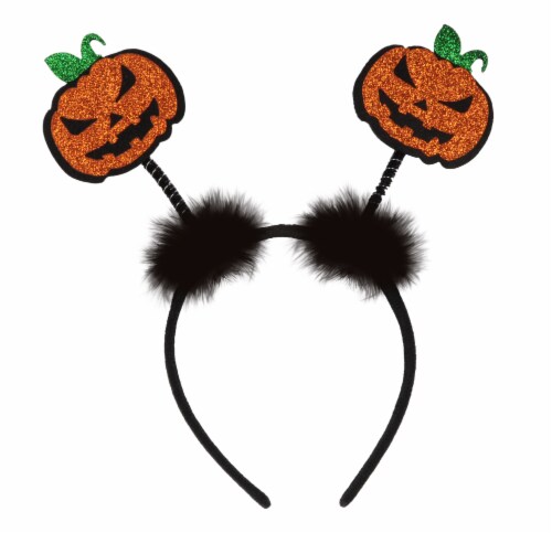 Beistle Glittered Jack-O-Lantern Boppers - 12 Pack (1/Card) Perspective: front