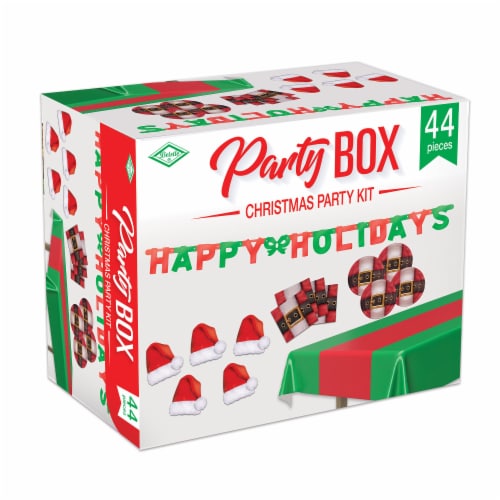 Beistle® Party Box Christmas Party Kit Perspective: front
