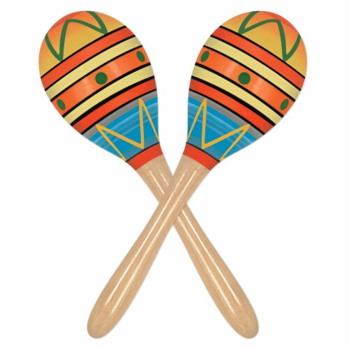 Beistle Co. Cinco de Mayo Fiesta Party Maracas Perspective: front