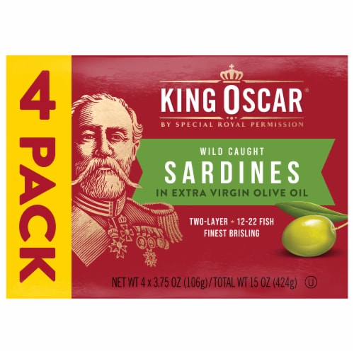 King Oscar® Wild Caught Sardines in Extra Virgin Olive Oil Perspective: front