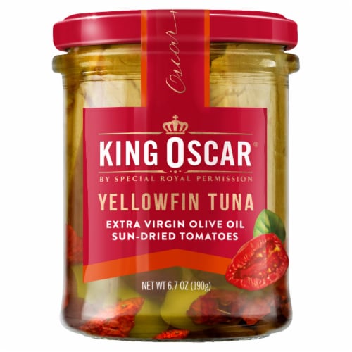 King Oscar Yellowfin Tuna in Extra Virgin Olive Oil and Sun Dried Tomatoes