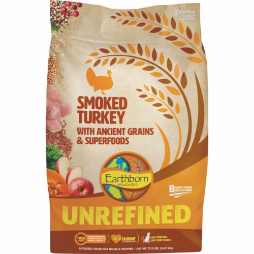 Midwestern Pet Food PF56031 12.5 lbs Earthborn Unrefined Turkey Dog Food Perspective: front