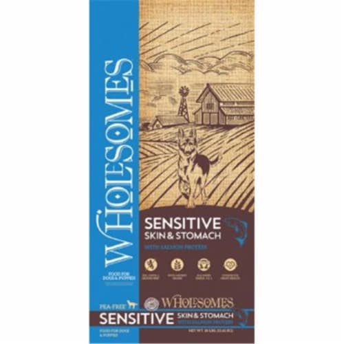 Midwestern Pet Food PF58010 30 lbs Wholesomes Sensitive Skin & Stomach Food with Salmon Prote Perspective: front