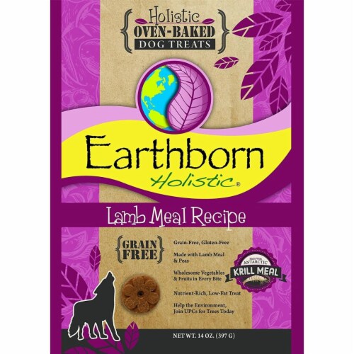 Earthborn 054894 Holistic Chicken Meal Recipe Holistic Oven-baked Dog Treats - Lamb 8 Count Perspective: front