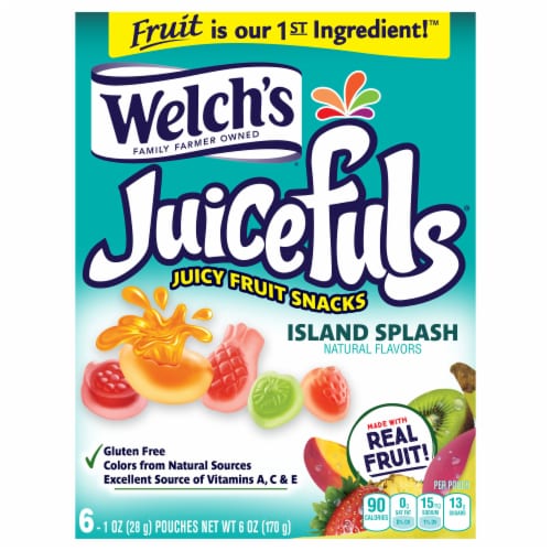 Welch's Juicefuls Island Splash Juicy Fruit Snacks Perspective: front
