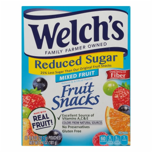 Welch's® Reduced Sugar Mixed Fruit Fruit Snacks Perspective: front
