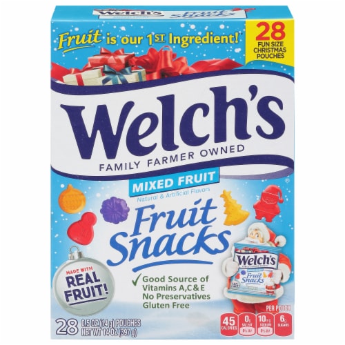 Welch's Mixed Fruit Christmas Fruit Snacks Perspective: front
