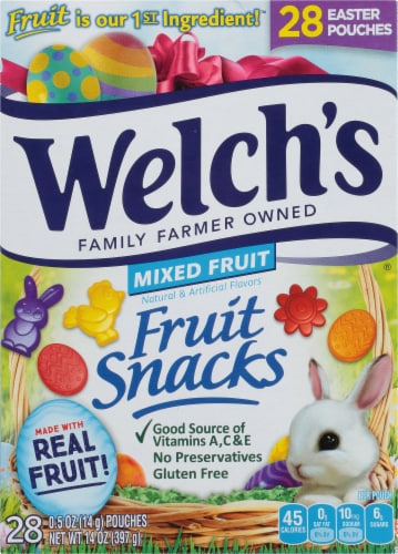 Welch's Mixed Fruit Easter Fruit Snacks 28 Count Perspective: front