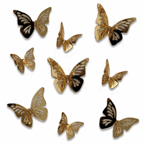 RoomMates Decor 3D Butterflies - Gold Perspective: front