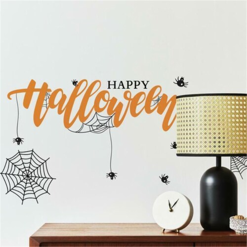 RoomMates RMK5085SCS Happy Halloween Quote Peel & Stick Wall Decal Perspective: front