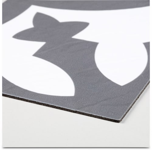 Peel And Stick Floor Tile - Roma Gray Perspective: front