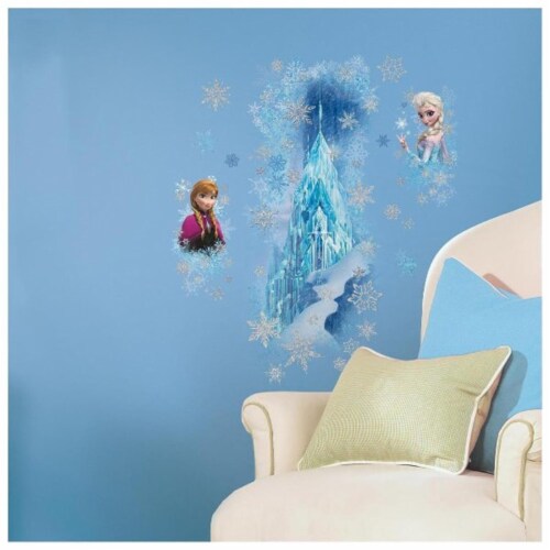 ROOMMATES RMK2739GM Frozen Ice Palace with Else and Anna Peel and Stick Giant Wall Decals Perspective: front