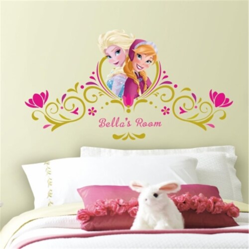 Frozen SpringTime Custom Headboard Peel and Stick Giant Wall Decals Perspective: front