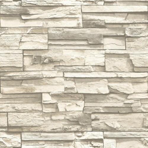 RoomMates Natural Stacked Stone Peel and Stick Wall Décor Wallpaper RoomMates Natural Stacked Stone Peel and Stick Wall Décor Wallpaper