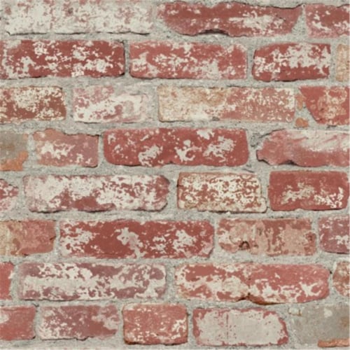 RoomMates Stuccoed Dark Red Brick Peel and Stick Wallpaper RoomMates Stuccoed Dark Red Brick Peel and Stick Wallpaper