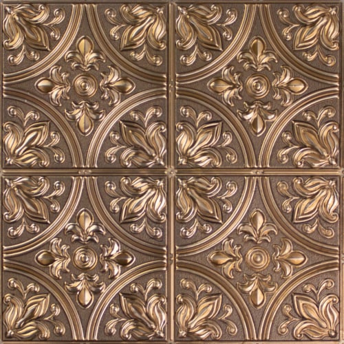 RoomMates Copper Tin Peel & Stick Tile Backsplash Perspective: front