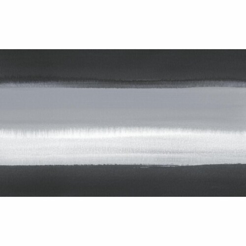 Roommate RMK11552M Watercolor Horizon Peel & Stick Wallpaper Mural, Black & Grey Perspective: front