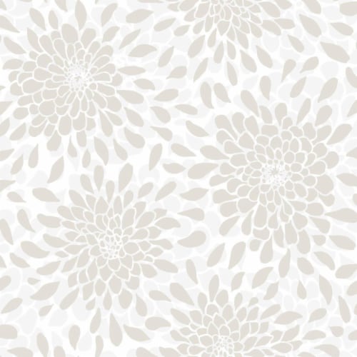 Roommates Toss The Bouquet Peel & Stick Wallpaper - Beige Perspective: front