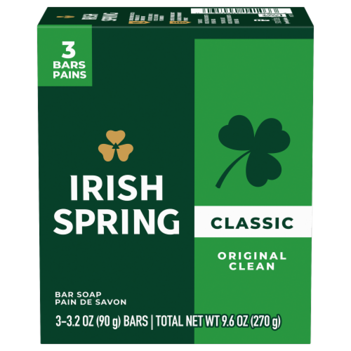 Irish Spring Bar Soap for Men, Original Clean - 3.7 oz