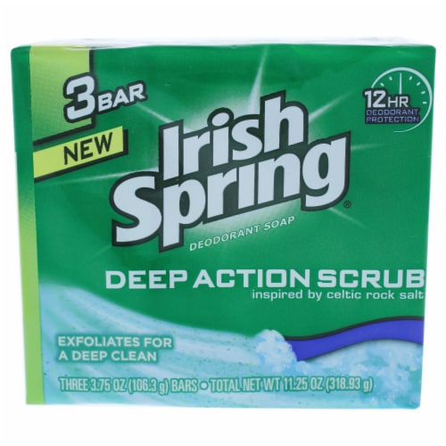 Irish Spring Active Scrub Bar Soap Perspective: front