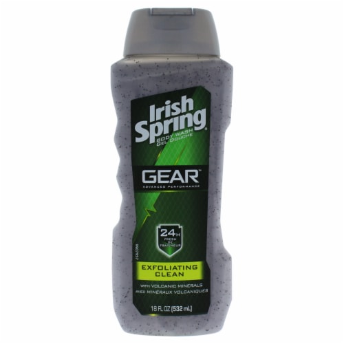 Irish Spring Gear Exfoliating Clean Body Wash Perspective: front