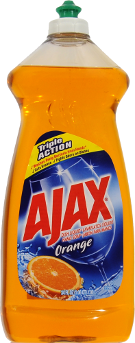Ajax Orange Triple Action Dish Liquid Perspective: front