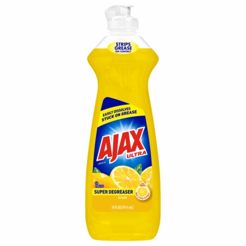 Ajax® Ultra Super Degreaser Lemon Dish Liquid Perspective: front