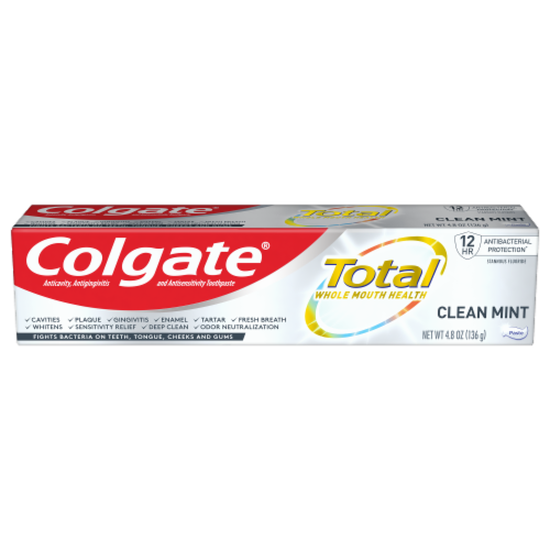 Colgate® Clean Mint Total Toothpaste Perspective: front