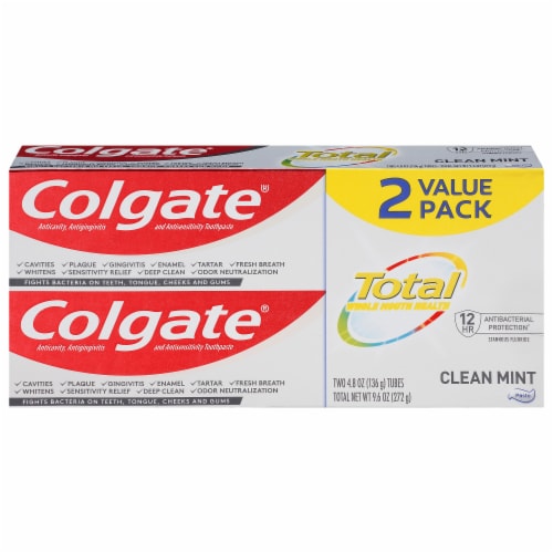 Colgate Total Clean Mint  Value Pack Toothpaste Perspective: front