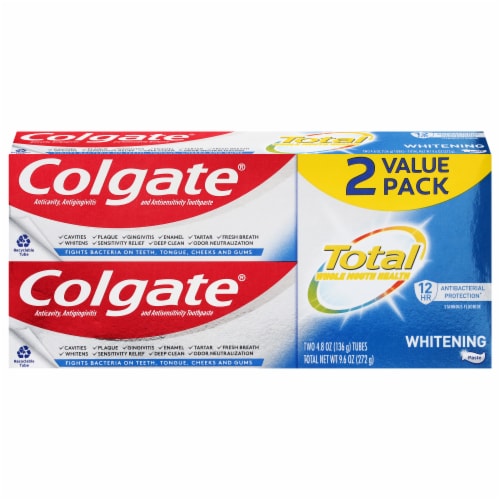Colgate® Total Whitening Toothpaste Value Pack Perspective: front
