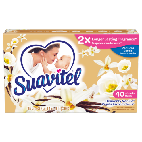 Suavitel Heavenly Vanilla Fabric Softener Dryer Sheets, 40 ct QFC
