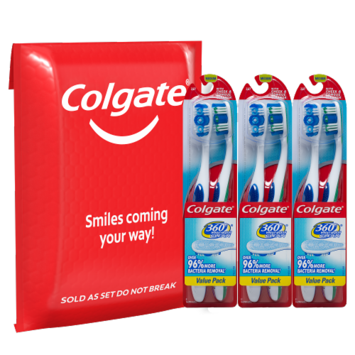 Colgate 360 Toothbrush Value Pack Perspective: front