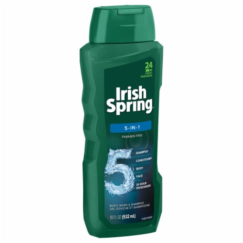 Irish Spring 5-In-One Body Wash & Shampoo, 18 fl oz - Pay Less Super Markets