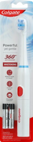 Colgate 360 Advanced Whitening Soft Powered Toothbrush Perspective: front