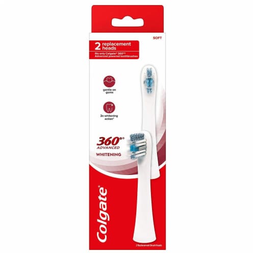 Colgate 360 Advanced Whitening Brush Replacement Heads Perspective: front