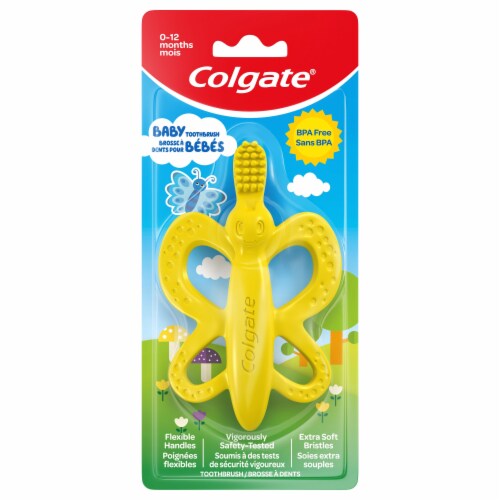 Colgate 0-12 Month Butterfly Baby Toothbrush Perspective: front