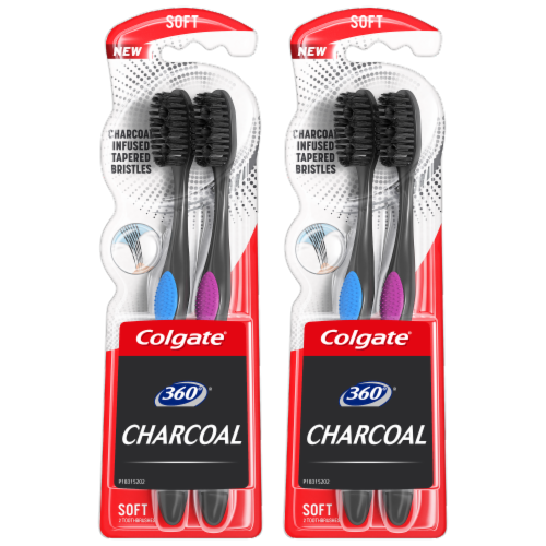 Colgate 360 Charcoal Soft Toothbrush Perspective: front