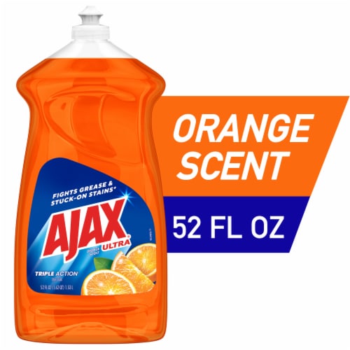 Ajax Ultra Triple Action Liquid Dish Soap Orange Perspective: front