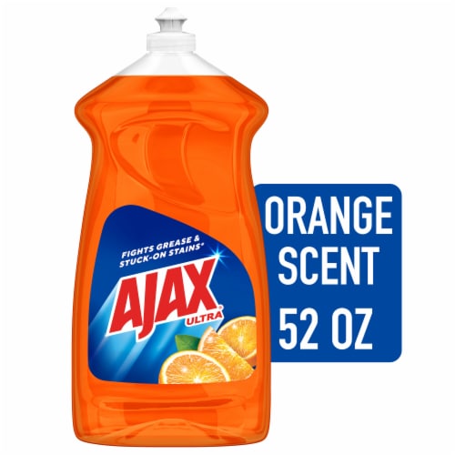 Ajax Ultra Triple Action Orange Scent Liquid Dish Soap Perspective: front