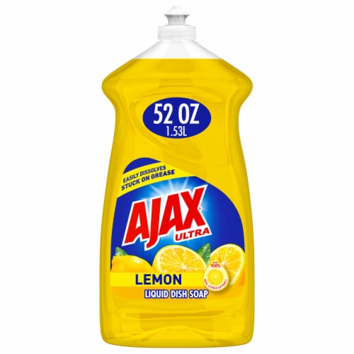 Ajax Ultra Super Degreaser Liquid Dish Soap Lemon Perspective: front