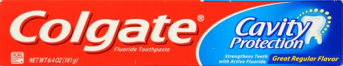 Colgate Cavity Protection Toothpaste Perspective: front