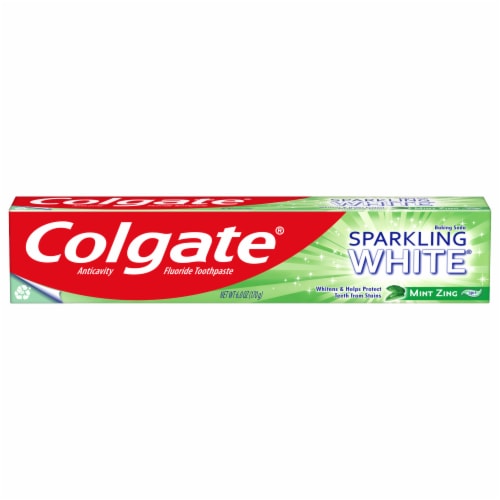 Colgate® Sparkling White® Whitening Mint Zing Toothpaste Perspective: front