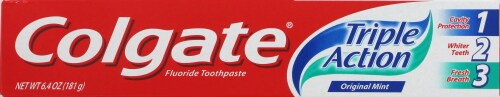 Colgate Triple Action Toothpaste Perspective: front