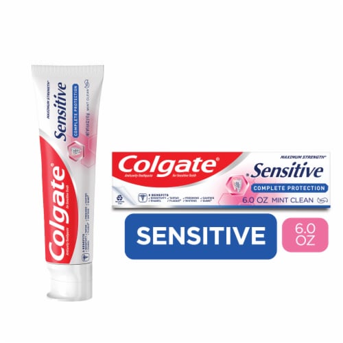 Colgate Sensitive Complete Protection Toothpaste with Mint Flavor Perspective: front