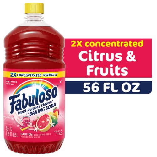 Fabuloso Multi Purpose Cleaner 2X Concentrated Formula Citrus and Fruits with Baking Soda Perspective: front