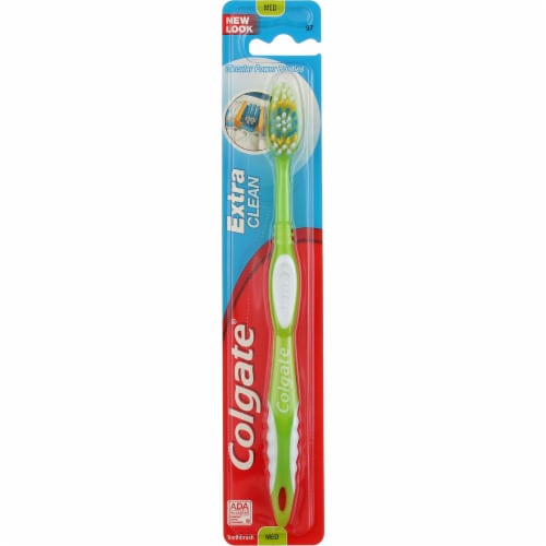 Colgate® Extra Clean Full Head Medium Toothbrush Perspective: front