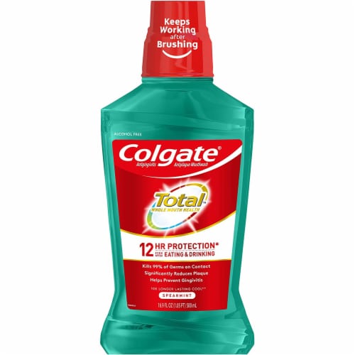 Colgate® Total® Spearmint Surge® Antiplaque Mouthwash Perspective: front