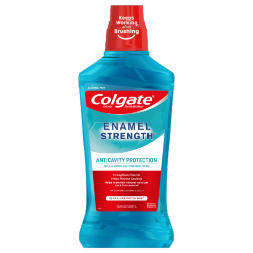 Colgate Enamel Health Sparkling Fresh Mint Mouthwash Perspective: front